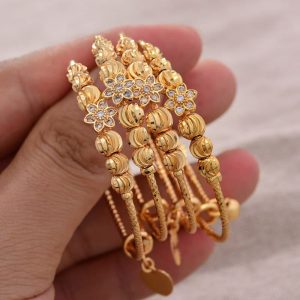 4 pièces de bracelet ethnique couleur or pour enfant